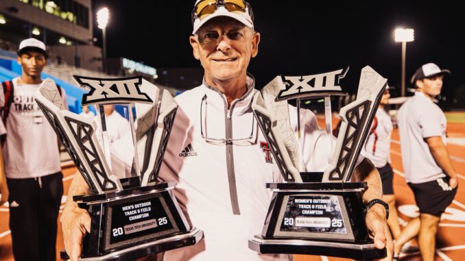 Wes Kittley 2025 outdoor big 12 photo via Texas Tech